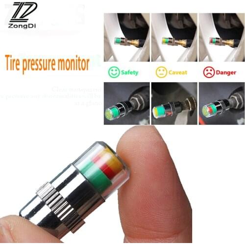 ZD 4Pcs Car Warning Pressure Tire Wheel Air Valve Caps Cover For Skoda Octavia A5 A7 2 Fabia Yeti BMW E60 F30 X5 E53 Inifiniti