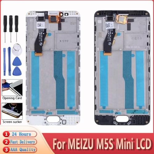 5.2" For MEIZU M5S mini Original LCD Display Touch Screen AAA Quality Assembly For MEILAN 5S M612H M612M Display + Frame