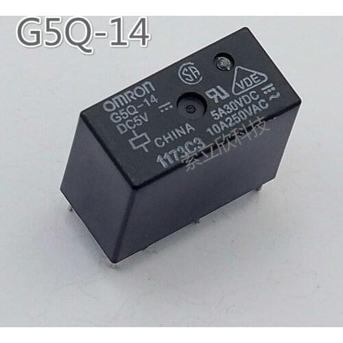 5pcs New Small 10a Power Relay G5q-14 Dc5v Dc24