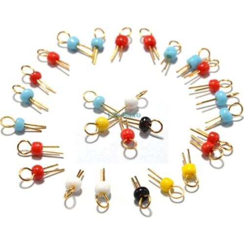 500PCS/1000PCS PCB Board Test Beads Points Gold Plated Ceramic Loop Circuit Test Needle Test Ring Red/Blue/Purple/Green