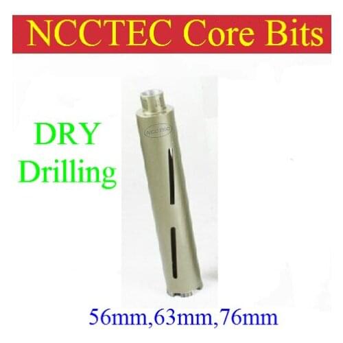 56mm*350mm Diamond DRY Core Drill Bits CD56D | 2.2'' brick concrete wall floor DRY core bits pits | DRY drilling without water