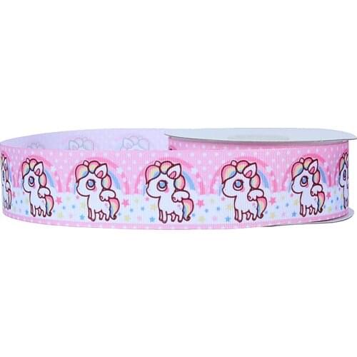 FLRA Ribbon (50yards/lot) Wholesale heat transfer unicorn ribbon for baby hair bows