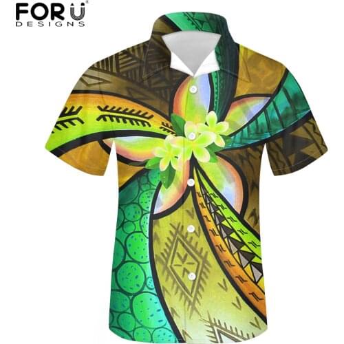 FORUDESIGNS Hawaiian Plumeria Flowers Pattern Girls High Quality Button Down Bludas Male Tops Tun Down Collar Blusas Breath Tee