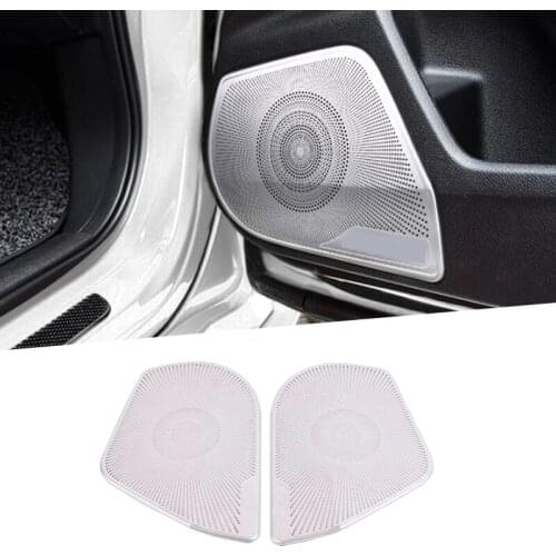 For Honda Civic 10th Generation 2016-2019 Car Door Loudspeaker Sound Chrome Speaker Cover Trim Frame Sticker Interior Accessory