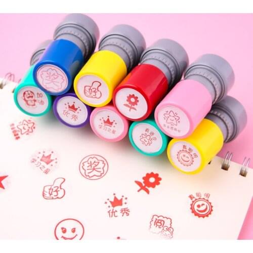 H17 Auto tinta escuela maestro Escuela escuela niños regalo sello dibujos animados niños plástico sello fotosensible