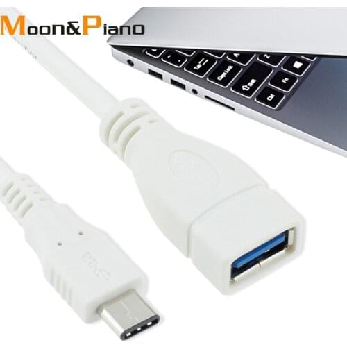 USB3.1 Type-c Cables Extension Cable Male to Female Type C To AF Cord 0.2m White Wire For Laptop Computer Mobile Phone U Disk
