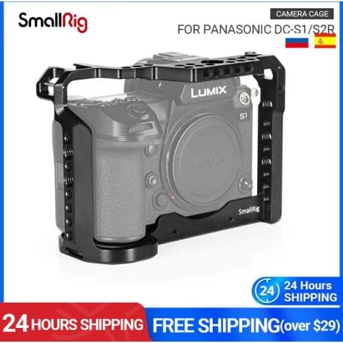 SmallRig Camera Cage for Panasonic Lumix DC-S1 /S1R Cage With Cold Shoe and Nato Rail For S1/S1R Video Shooting Cage -2345