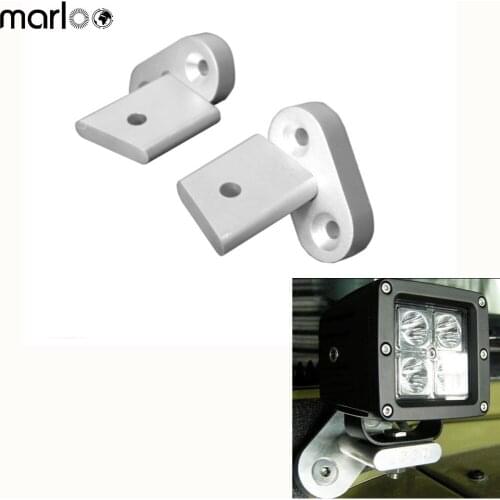 Marloo Windshield Aluminum Hinge Lower Corner Brackets For LED Work Light on 2007-2018 Jeep Wrangler JK