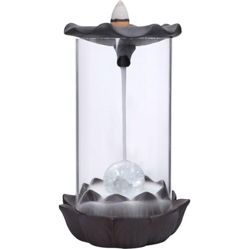 Mini Censer Smoke Waterfall Incense Burner With Frog Practical Bergamot Lotus Decoration Aromatherapy Fountain