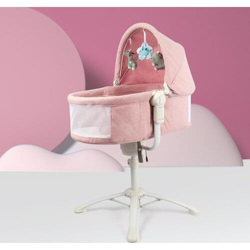 Mobile Dining Electric Crib Baby Can Sit Reclining Rocking Chair European-style Dining Chair Lift Cradle Bed 3-in-1 Bassinet