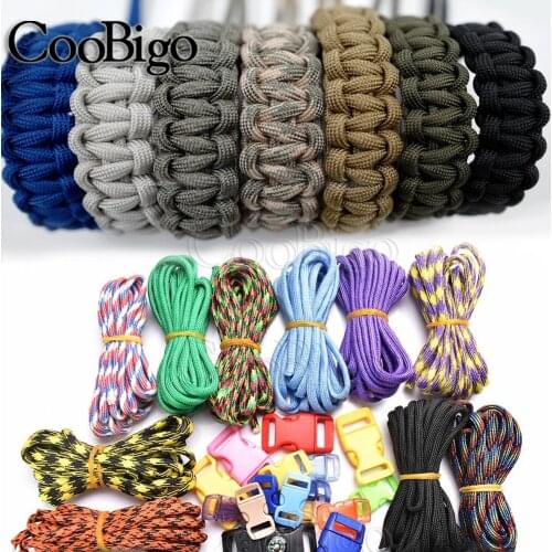 550 Paracord Parachute Mil Spec Type III 10 feet 3/8" Buckles for Camping Climbing Camping Rope Hiking Clothesline DIY Sewing