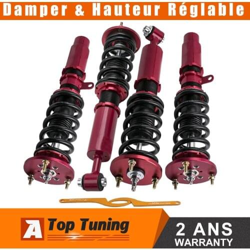 Coilover Kit For BMW 5 Series E60 2004-2010 525i 550i Adj Damper Coil Struts 2.5L 3.0L 4.8L V8 Suspension Front Rear Top Mount