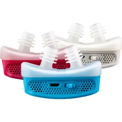 2021 New microsilicon CPAP anti-snoring electronic device sleep apnea snoring assist quiet sleep USB plug charging recycling