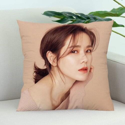 New Son Ye Jin Pillow Cover Bedroom Home Office Decorative Pillowcase Square Zipper Pillow Cases Satin Soft