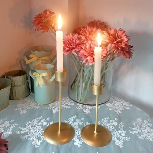 Wrought Iron Candle Holders Gold Metal Candlestick Holders Candle Holders Decorative Candle Display Stand home desktop decor