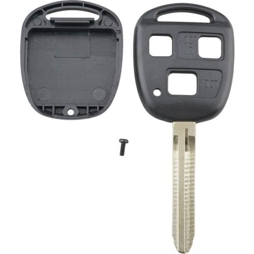 Portable 3 Button Blade Uncut Remote Car Key Shell Case Fob Covers Car Accessories Durable Car Key Case