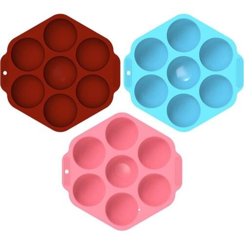 Silicone Molds, 7 Holes Semi Sphere Chocolate Molds,Silicone Baking Mold for Making Hot Chocolate Bombs, Cake, Jelly