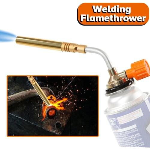 Butane Burner Welding Gas Torch Flame Gun Brazing Flamethrower Outdoor Camping BBQ Portable Soldering Heat Gun Welding Equipment