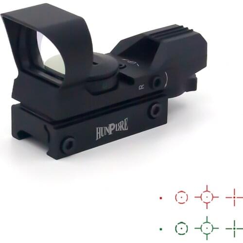 Tactical Optics 4 Multi-reticle Sight 1X22X33 Red Green Dot 20mm Rail Mount Black Parallax Scope for Hunting Riflescope