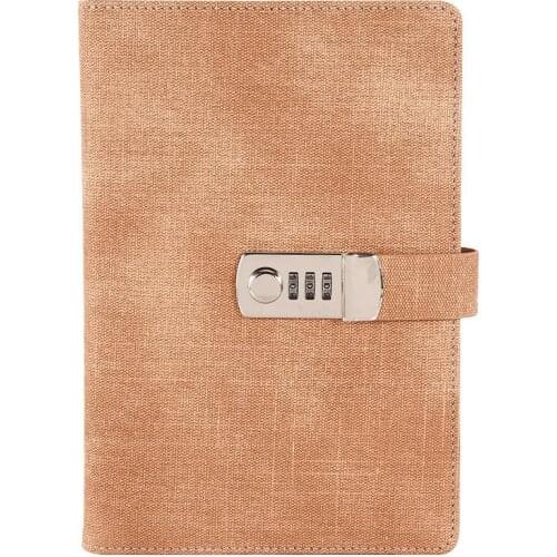 TATCAT A5 Vintage PU Leather Notebook With Lock Business Planner Agenda Notebook TPN134