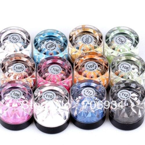 Eyeshadow Glitter Makeup Pigment 12pcs 12 colors Eyes Charms Waterproof Eye Shadow Pigment powder EyeShadow Makeup