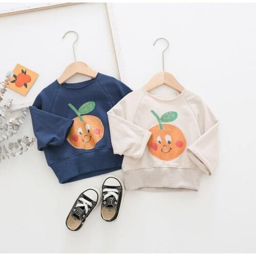 Toddler Girl Sweatshirts Childrens Korean Style Casual Tops Autumn Fashion Cartoon Print Loose Hoodies for Girl Kids Clothing