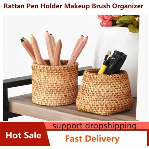 Universal Rattan Chopsticks Tube Shovel Spoons Bucket Dinner Knives Forks Tableware Storage Box Home Storage Baskets Organizer