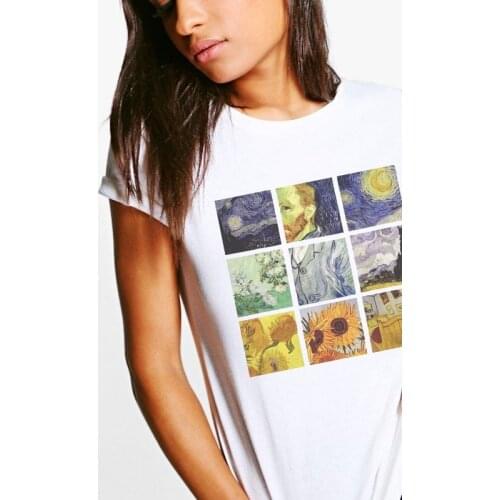 Aesthetic Monet art Oil Painting T-Shirt Women Summer Tshirt Grunge Aesthetic Tshirt tops for Women oversized T-shirt Harajuku