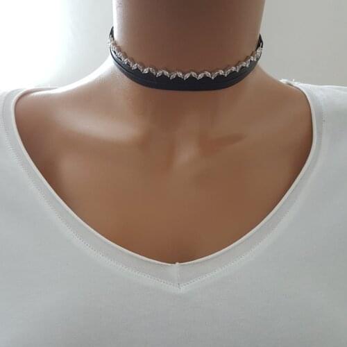 Choker Women Necklace Art Design 925 Sterling Silver Layered Necklace Made in TURKEY