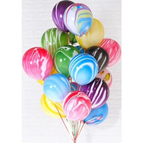 10pcs 10 inch Painting Agate Balloons Colorful Cloud Balloon Birthday Party Wedding Decoration Balloon Baby Shower DIY Decor