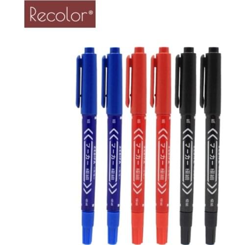 100pcs Marker Pens Skin Marker Pen Scribe Tool permanent Tattoo Supplies Good Waterproof Ink Thin Nib Crude Nib New Portable