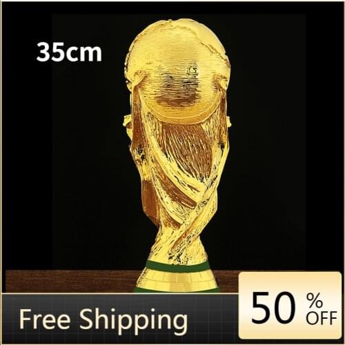 35cm Big Size Golden Color World Cup Football Champion Souvenir Mascot 35CM Height World Cup Toy Home Decoration Drop Shipping