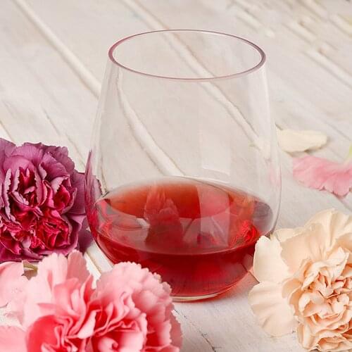 4pcs/Set Wine Glass Shatterproof Plastic Nbreakable Red Wine Tumbler Glasses Cups Reusable Transparent Fruit Juice Beer Cup