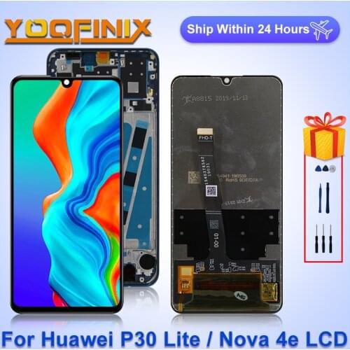 6.15"Original For Huawei P30 Lite LCD Display Digitizer Replacement Parts For Huawei Nova 4e Display MAR-LX1M MAR-LX1A AL01 LCD