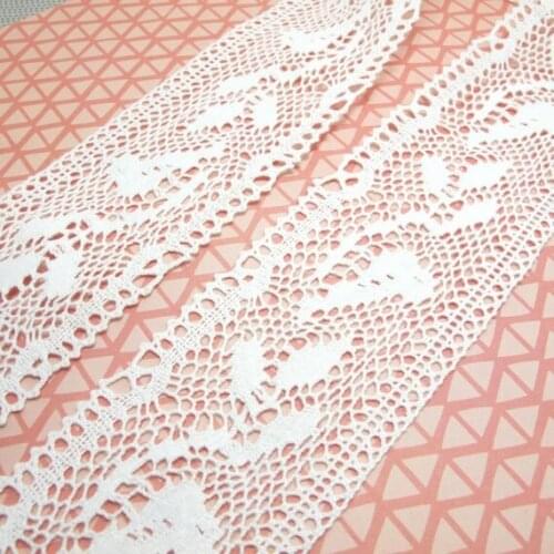 62mm Floral Cotton Lace Trim|Floral Embroidered Trim|Bridal Supplies|Handmade Supplies|Sewing Trim|Scrapbooking Decor