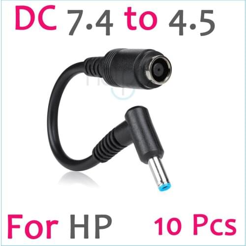 7.4*5.0 to 4.5*3.0 with Pin DC Power Charger Adapter Converter Connector for DELL for HP blue tip
