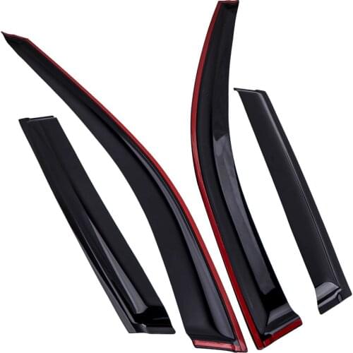4x Smoke Acrylic Window Visor Sun Rain Guard Vent Shade for Nissan Rogue 2014-2019 Left, Right, Front, Rear