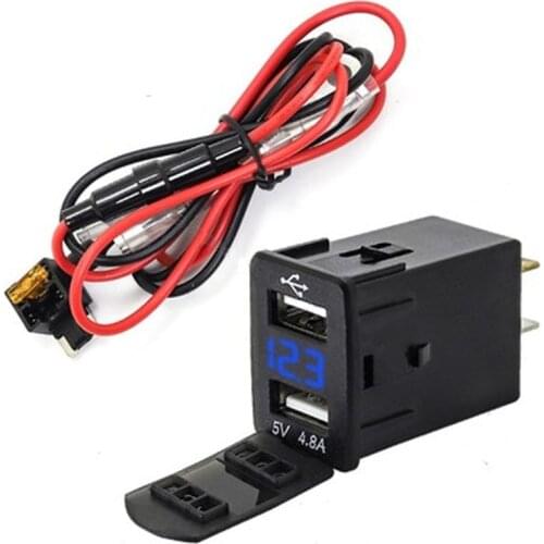 1PC Car Tricolor charger QC3.0 USB charger fast charging for Nissan New