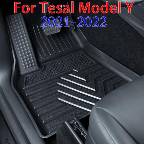 Car All-Weather Floor Mat For 2021 Tesla Model Y TPE New Design Style Car Waterproof non-slip Floor Mats 3pcs/set Foot Pad