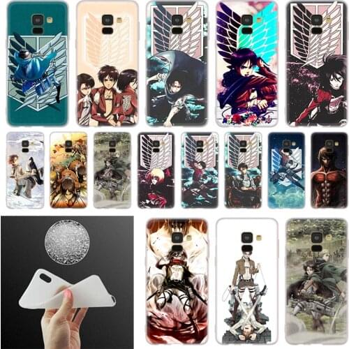 Cut Attack on Titan Phone Case For Samsung Galaxy A10 A20 A30 A40 A50 A60 A70 A6 A8 Plus A7 A9 2018 A3 A5 2017 Soft Cover Coque