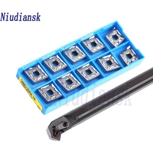 1pc S20R-MCWNR12 Inner Hole Turning Tool Holder S25S-MCWNR12 Arbor MCWNL CNC Lathe Tool 10pcs Carbide Inserts CNMG1204 Lathe Set