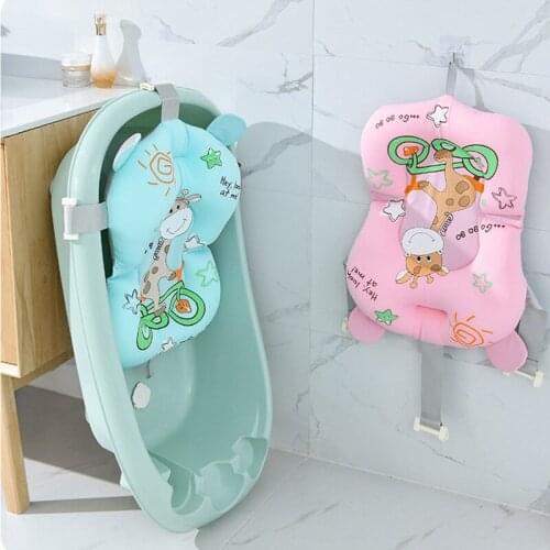 Infant Baby Bath Pad NewBorn Shower Portable Air Cushion Bed Babies Non-Slip Bathtub Mat Safety Security Bath Seat Accessories