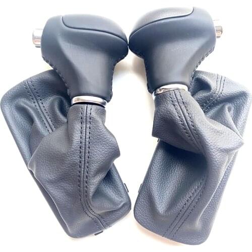 For KIA FORTE CERATO K3 2014 2015+ Automatic Shift Handball Shifter Ball A/T Sports Leather Red Line Black Shifter