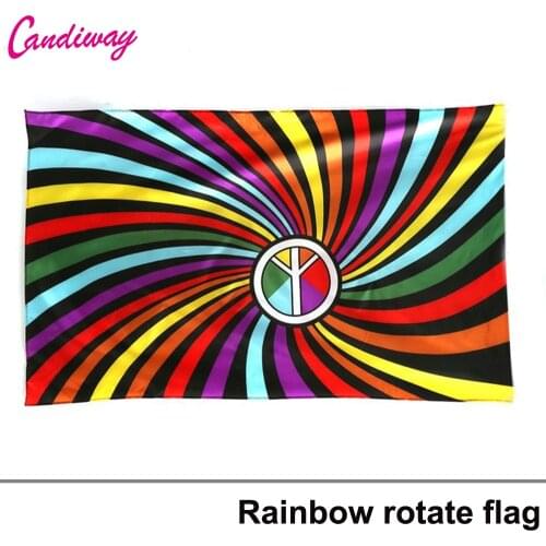 Hot Sale Rainbow Ring Flag 3X5 Feet Indoor Outdoor Polyester Gay Flag