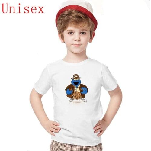 Custom Print Indiana Cookie T-Shirt children High Quality kids Shirt Fashion Brands boys Clothing newest fashion girls clothes