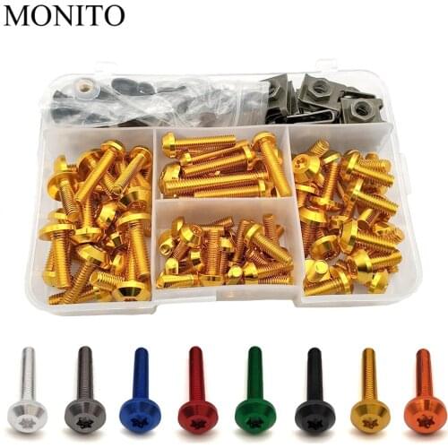 Motorcycle Fairing Bolts Nuts Kit Body Fastener Clips Screws For KAWASAKI KLX 150 250 KLX250 KLX 450R KDX 125 250 Accessories