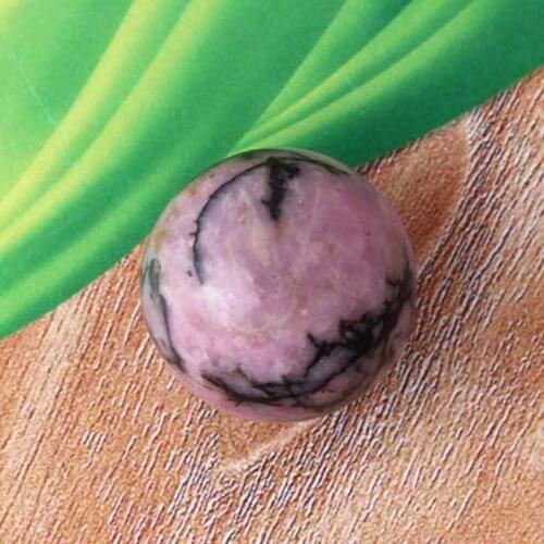 Xinshangmie Wholesale 5Pcs Fashion Natural Rhodonite Stone Round Beads No Hole Charms Round Beads For Jewelry DIY Making 16mm