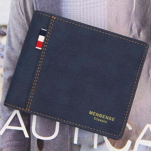 2021 Fashion Mens Wallet Money Bag Solid Color Leather Business Wallet Famous Vintage Walltes Multi-card Soft Purse Coin Bag
