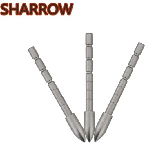 12Pcs 120 Grain Archery Arrowheads Point Field Carbon Steel Tips Practice For ID 4.2mm Arrow Shaft Hunting Shooting Accessories