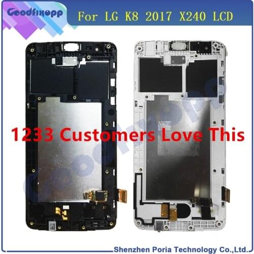 Original LCD For LG K8 2017 X240 M210 LCD Display with Frame Display Touch Screen Digitizer Assembly For LG K8 2017 Display X240